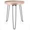 VINTHERA Moa Mesa Auxiliar Acero Y Madera 40x48cm Hierro