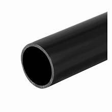 1m Length Solvent Weld PVC Pipe Plastic 40mm Waste Pipe- Black (Pack of 4)