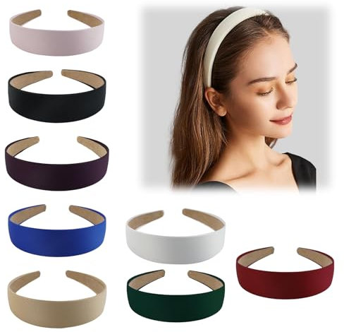 8 Stück Haarreifen Damen Breit Headband Stylische Haarreifen Haarschmuck Damen Sie Können Diy Entwerfen Haarreif Schwarz 6 Farben Haarreif Breit für Urlaubsoutfits Alltagsoutfits