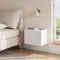 WOLTU Nachttisch hängend, Wandregal mit Schublade, Nachtschrank Wandmontage, 40x30x30cm, Nachtkästchen zum Einhängen, schwebende Nachtkommode, modern, weiß für Schlafzimmer Wohnzimmer, NTS25ws