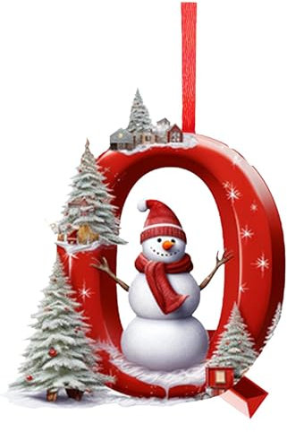 Weihnachtsschmuck, Weihnachtsbaumschmuck, kreativer Weihnachtsbaumschmuck, Acryldekoration von A bis Z, Partyzubehör, Weihnachtsdekoration für Puert-