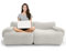 Modernes komprimiertes modulares Sofa - Komfort und Stil in einem eleganten Design (weiß)
