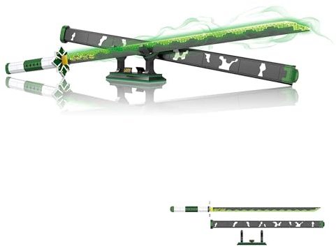 LumdivaRT 1520 Samurai Schwert Bausatz | 710 Bauteile | Samurai-Katana mit Scheide & Display-Ständer | Anime Cosplay Modell | Kreatives Bauprojekt für Anime Fans & Modellbau-Enthusiasten