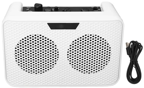 E -Gitarrenverstärker 10W Bluetooth tragbarer Gitarrenverstärker mit Verzögerungseffekten 1/4 Zoll Eingang 3,5 mm Kopfhörerbuch für Heimspielbühne Leistung Leistung
