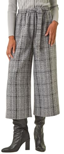 Roman Originals Women Polka Dot Culottes - Ladies Casual Daywear Everyday Work Smart Summer Holiday Cropped Ankle Length Loose Fitting 1940s Trousers