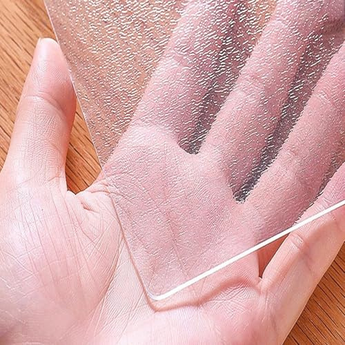 Sous-main Bureau Transparent en PVC, 30 40 50 60 70 80 120 cm Tapis de Protection Antidérapant et Imperméable Avec Bords Ronds pour Bureau et Maison(Frosted - 1 mm,100x120cm)
