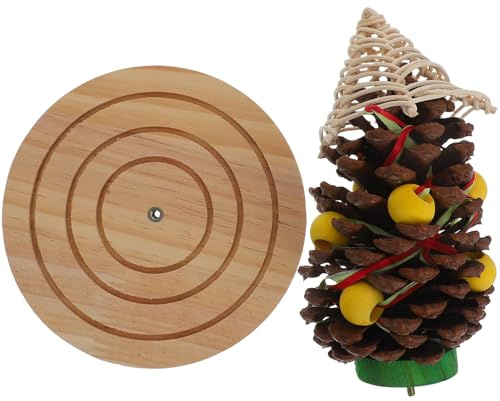 LOLIPPYY Vogelspielzeug aus Großem Kiefernzapfen und Rattan Beißfestes Kau Spielzeug der Zahngesundheit für Nymphensittiche und Sittiche im Käfig