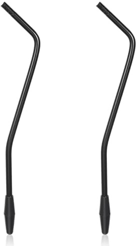 2PCS 5mm & 6mm Thread Tremolo Arm Whammy Bar Electric Guitar Tremolo Arm Thread Guitar Whammy Bar with Tip Metal Single Tremolos Arms System Black
