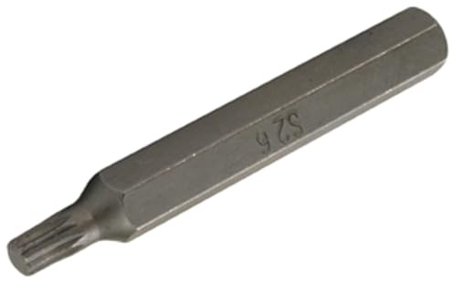 SW-Stahl 05221L Bit-Einsatz M6 Innenvielzahn - 3/8 Zoll Spline Bit Lang | Präziser Cr-V Bit M6 75mm für Kfz-Montagearbeiten - Robuste Bit-Nuss zur Verwendung mit Ratschen und Schraubwerkzeugen