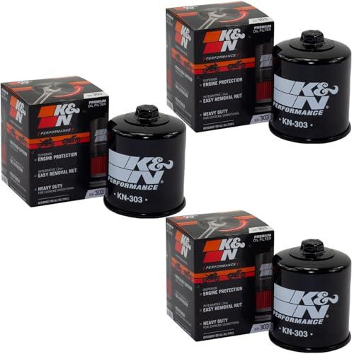 K&N Ölfilter Set 3 Stück KN-303 für Kawasa ki Polar is Yamaha