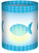 Ursus 18400047 - Mini-Tischlichter Ambiente, Joy, Fische, 5 Blatt, aus Transparentpapier, ca. 10 x 27 cm, 115 g/qm, Durchmesser ca. 8 cm, einseitig bedruckt, ideal als Tischdeko
