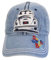 BRISA VW Collection - Volkswagen Baseball-Cap-Military-Kappe-Mütze-Cappy-Kopfbedeckung mit Käfer/Beetle Motiv (Love That Bug/Blau)