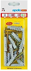 apolo NFSZ-Rahmendübel + Schraube NF Durchmesser 8 x 40 mm NY in Blister (20U)