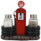Route 66 Old Fashioned Gas Pump Station Salt Pepper Shaker Holder Figurine Cross Country Road Trip Lovers