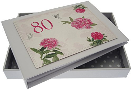 WHITE COTTON CARDS 80. Geburtstag – Englisch Rosen Tiny Album