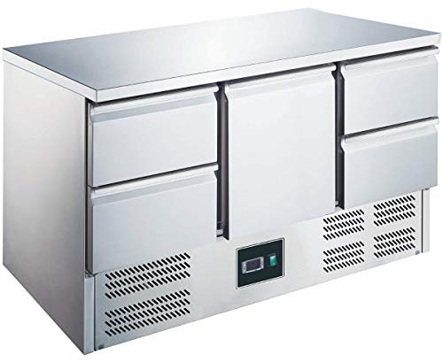 ZORRO Kühltisch ZS 903 4D | 1 Tür / 4 Schubladen | 1365x700mm | 1/1 GN