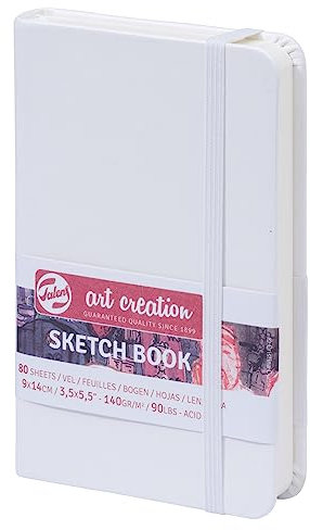 Talens Art Creation Skizzenbuch - 9x14 cm, 140 g, 80 Blatt - säurefreies, cremefarbenes Papier zum Zeichnen & Journaling