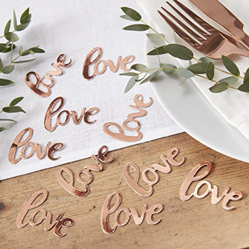 Ginger Ray Roségold Love Tischdekoration Hochzeit Party Konfetti schöne Botanik