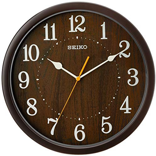 Seiko Plastic Wall Clock (31.1 cm x 31.1 cm x 3.9 cm, Black)