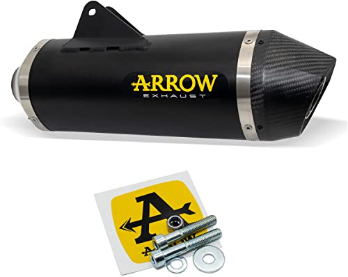 ARROW RACE-TECH ALUMINIUM DARK SILENCER WITH CARBY END CAP KTM 690 SMC/ENDURO'19 RACE TECH HOMOL. DARK ALUMINIUM EXHAUST WITH CARBON ENDCAP FOR ARROW LINK PIPE