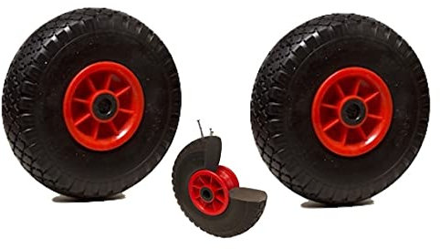 LOT de 2x roue increvable diable 260 x 85 (3.00-4) alésage 20 mm roulement à rouleaux