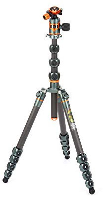 3 Legged Thing Legends Bucky Kit Carbon Fibre Tripod - Travel-Friendly, Adjustable Camera Tripod with 3 Detachable Legs & Multiple Mounting Points (BUCKYKITGREY)
