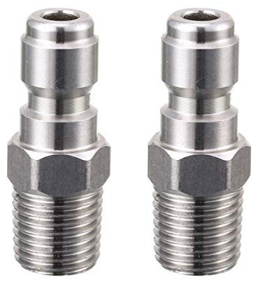 Tool Daily Lot de 2 coupleurs pour nettoyeur haute pression, raccord NPT mâle 6,35 mm, 5000 psi