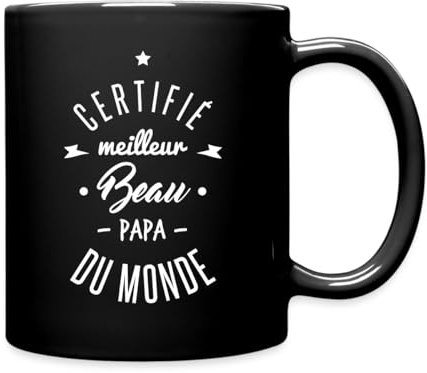 Spreadshirt Meilleur Beau-Papa Du Monde Tasse Mug, taille unique, noir