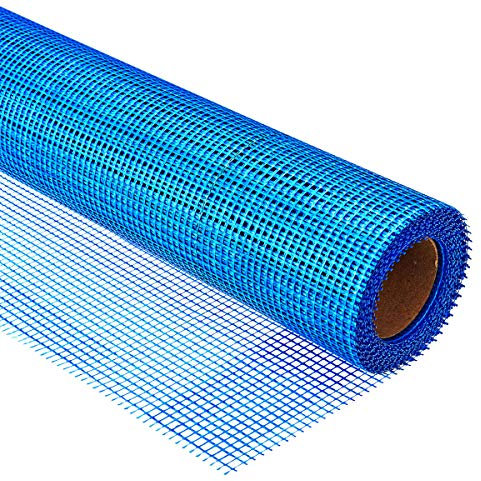 150m² Treillis ARMÉ 111 g/m² Treillis D?Enduit 10 * 10mm Bleu Fibre de Verre