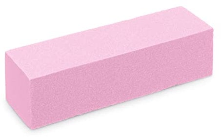 LvDon LTD Nail Buffer Block Nail Art Sanding Tools for Gel 4 Way Nail Files Tips 12 Grit Natural Acrylic Nails Pedicure Salon Manicure White Pink (PINK-1PCS)