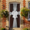 Christmas Door Bow - Large Silver Decoration with Diamante Detail - Xmas Baby Shower Wedding Celebration – Festive Season House Decoration