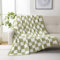 YIRUIO Überwurfdecken, Schachbrett-Gitter, Schachbrett, Gingham-Wärmer, Komfort, Plüsch, wendbar, Mikrofaser, gemütliche Dekoration für Zuhause, Bett, Couch (salbeigrün, 130 x 160 cm)