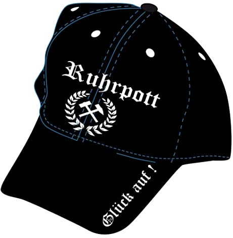 Basecap Ruhrpott Cap mit Stick - Glück auf ! Baseballcap Fahne Pott Kappe