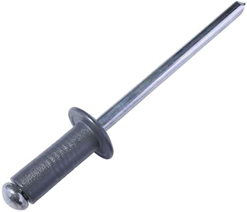 AERZETIX - C57137 - Set mit 50 Blindnieten Ø4x10 mm Farbe graphitgrau RAL 7024 - aus stahl/aluminium - pop-niet mit dornbruch