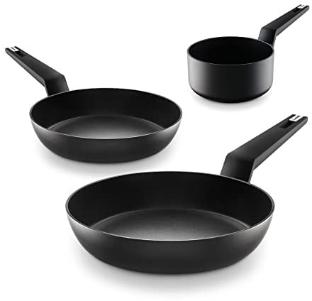 Titan Küchen-Batterie: Pfanne 20 cm, Pfanne 24 cm, Kasserolle 16 cm
