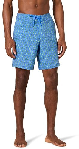 Amazon Essentials Pantaloncini da Surf Uomo, Blu Lucertole, M