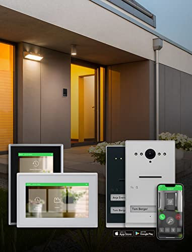 Schneider Electric RGE2092170 Twin Bus Ritto TWINBUS IP VIDEO SET Türsprechanlage, 1WE, AP, WEISS, Antharzitgrau, 1 Familie
