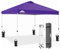 EAGLE PEAK Tonnelle de Jardin Pliable 3x3m Pop-up Gazebo Tente Pliante Pavillon，avec Sac de Transportable à Roulette pour Camping, Plage, Jardin, La Couleur Violette