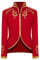 FYMNSI Herren Prinz Kost?m Blazer Gothic Steampunk Frack Mantel M?nner Smoking Festlich Anzug Mittelalter Viktorianischen Retro Jacke Uniform Karneval Fasching Halloween Party Cosplay Rot XL