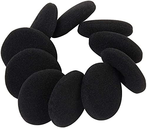 Ersatz-Ohrpolster, Ohrpolster, 35 mm, Schwarz, 10 Stück, Andere Edelsteine
