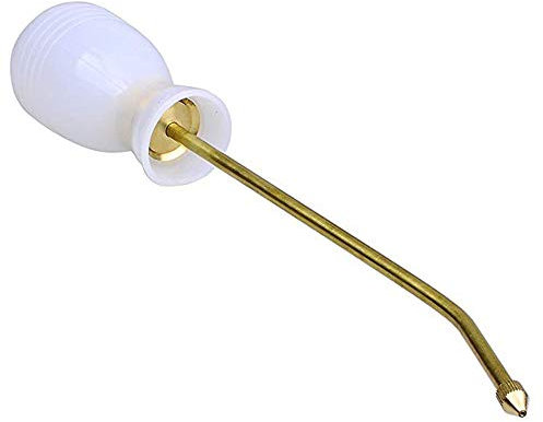 SEIWEI Bulb Powder Duster, Pest Control Sprayer with Long Copper Tube, Multi Purpose Gardening Agricultural Supplies for Pest/Wasp/Termite - White