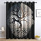 TAKUAN Baum des Lebens Vorhänge Verdunklung svorhänge mit Muster Moderne Kunst, Vorhang Blickdicht mit Ösen Gardinen Wohnzimmer Schlafzimmer Kinderzimmer Dekoration 2er Set-245 x 140 (H X B)