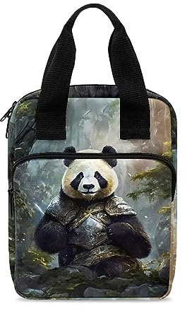ZIATUBLES Bibelhülle mit Panda-Wald-Druck, für Damen und Herren, Tragetasche, Bibeltasche, Bibeltasche für Damen und Herren, tragbare Tragetasche, Büchertasche