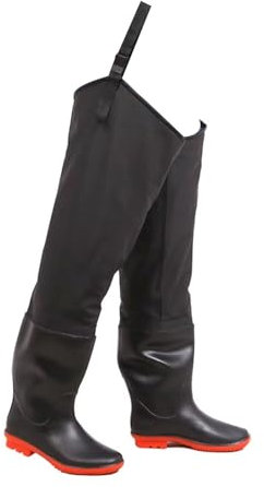 Stivali da Pesca Stivali da Trampoliere da Uomo Alti al Ginocchio da 80 Cm, Stivali Invernali da Pesca in Peluche E Caldi, per La Caccia E Il Trampoliere (Color : Black, Size : 42 EU)