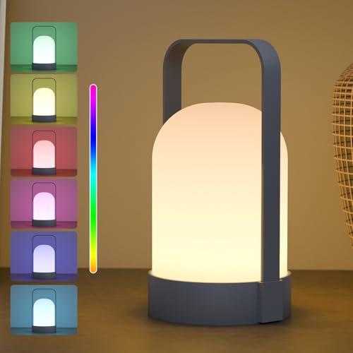 GGNOO Akku Outdoor Lampe Tragbare kabelloses LED Akku Tischleuchte Wasserdichtes LED Tischlampe mit 8 Farben für Tisch Bar Terrasse ostern dekoration