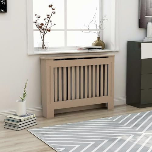 Juroupi Cache-radiateur 112x19x81,5 cm MDF,Meuble Chambre Adulte,Grille Cache Radiateur