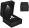 Colexy Ring Box mit LED-Licht, LED-Ringbox Beleuchtete, Samt Schmuck Geschenkbox mit LED-Innenbeleuchtung, Schmuck Präsentationsbox, für Verlobung, Heiratsantrag, Hochzeit (Schwarz)