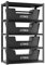 Himimi 5-stufige Schwerlastregale für Die Garage, Lagerregale, Schraubenlose Montage, Verstellbar, Große Kapazität, Metall-Industrieregale für Garage, Schuppen, Werkstatt, 90 x 40 x 180 cm, Schwarz