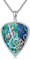 VENACOLY Gitarrenplektrum Kette 925 Sterlingsilber Abalone Muschel Gitarre Plektrum Anhänger Halskette Guitar Pick Schmuck Geschenk für Frauen Musiker Männer