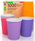 1000 Bicchieri in Carta 200ml Biodegradabili Ecologici Monouso Made in Italy Fun Mix Arancione Viola Lilla Fucsia Asporto Bevande Calde Acqua - Prodotto e Confezionato in Italia